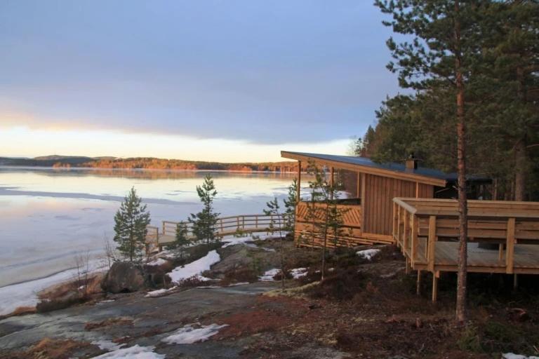 Peaceful And Scandinavian-Style Guesthouse With Scenic Nature And Seaview In High Coast Domsjo Bagian luar foto